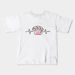 Cat lover paw Kids T-Shirt